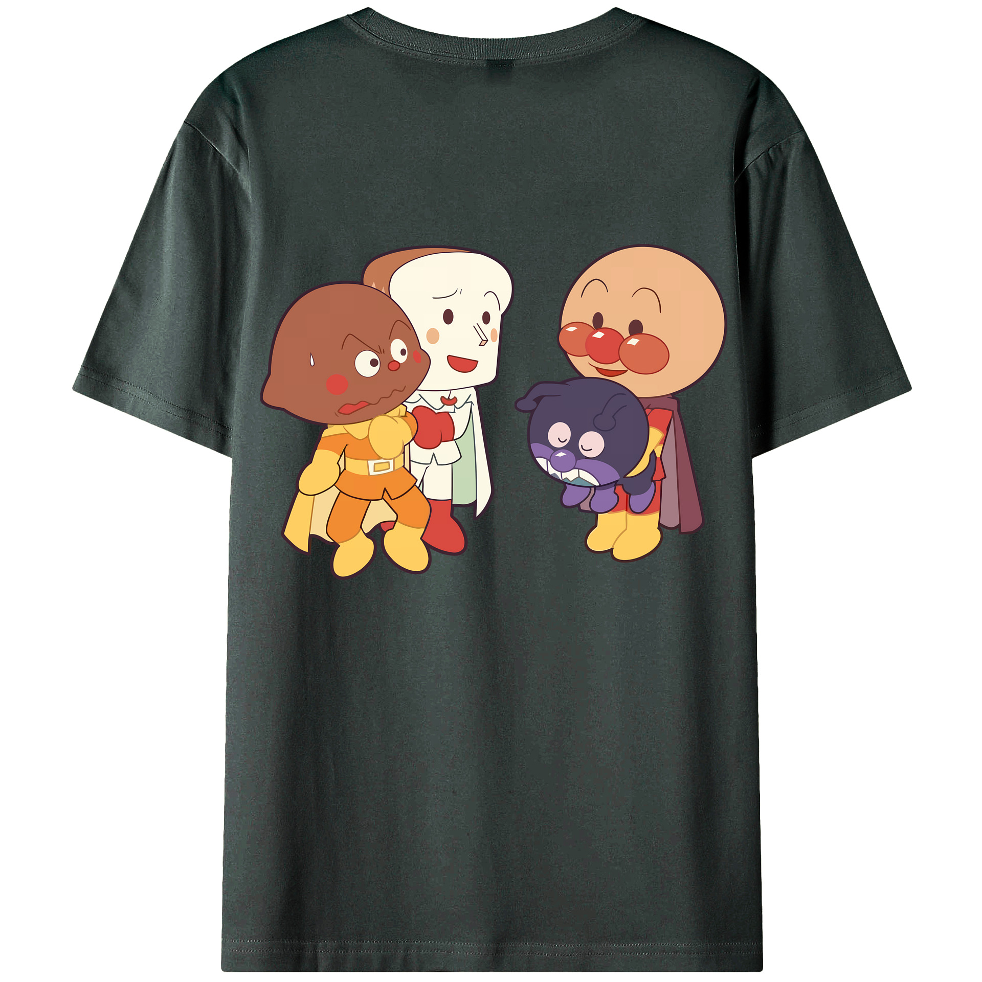 （画像用） アンパンマン Anpanman 綿100％ メンズ半袖Tシャツ（バックプリント） 通気性